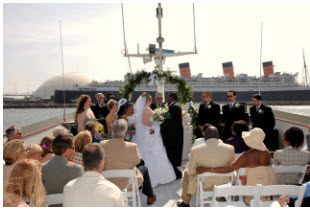 wedding service done by harbor breeze Long Beach whale watching cruises